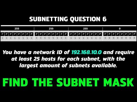 SUBNETTING QUESTION 6 | Find the subnet mask for minimum 25 Host with maximum subnets